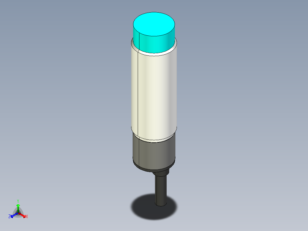 电感式接近传感器正等轴测图