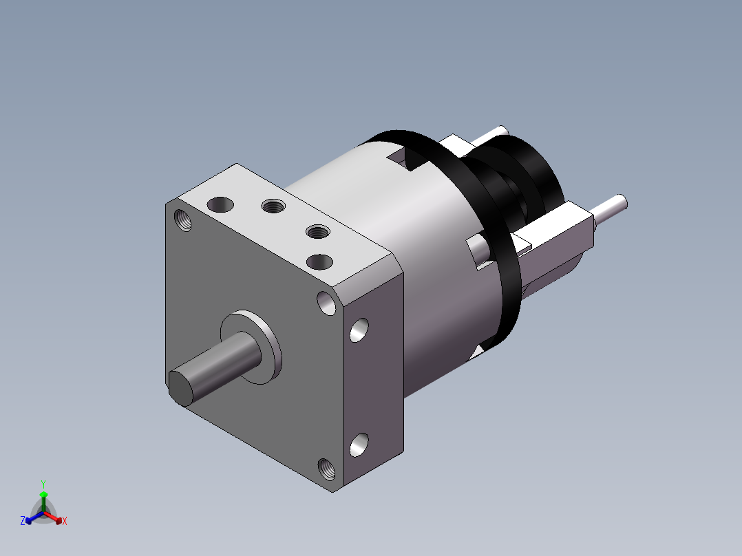 气缸CDRBU2W30-180S-T79正等轴测图