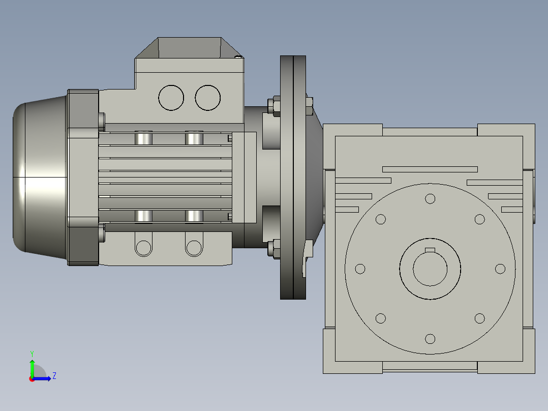 减速机RV75-E-80-055kW-FA2-DZ1左视图