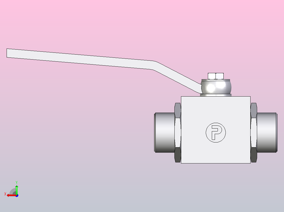 EO标准液压接头 2通不锈钢球阀KH25S71X后视图