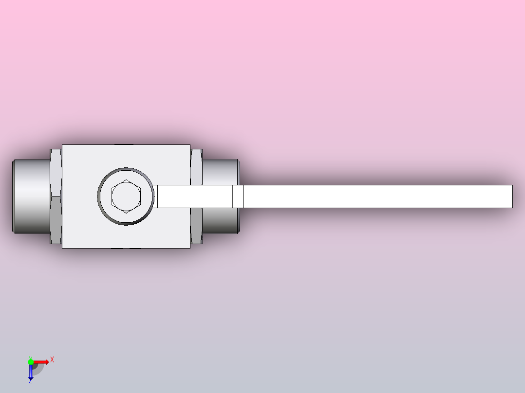 EO标准液压接头 2通不锈钢球阀KH25S71X俯视图