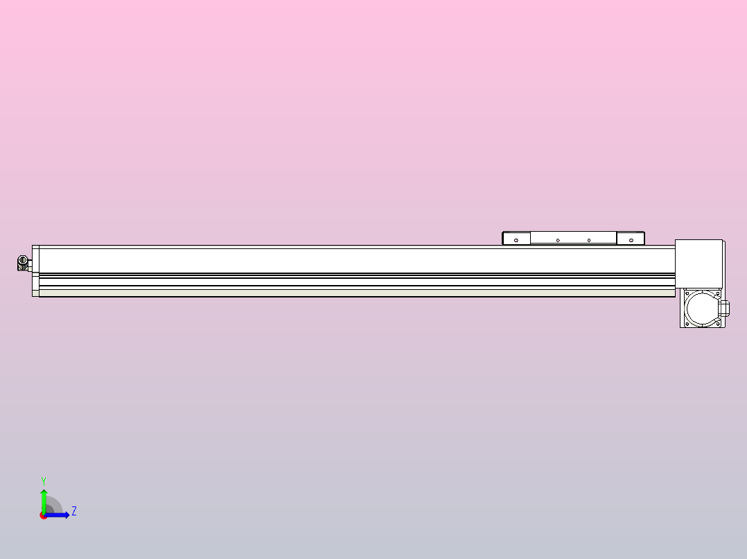 MCB17无尘皮带滑台[MCB17-L40-700-RD-P40-C3]左视图