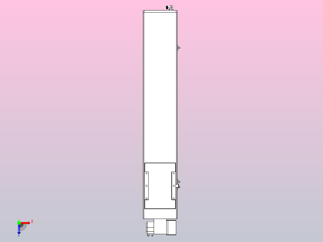 MCB17无尘皮带滑台[MCB17-L40-700-RD-P40-C3]俯视图