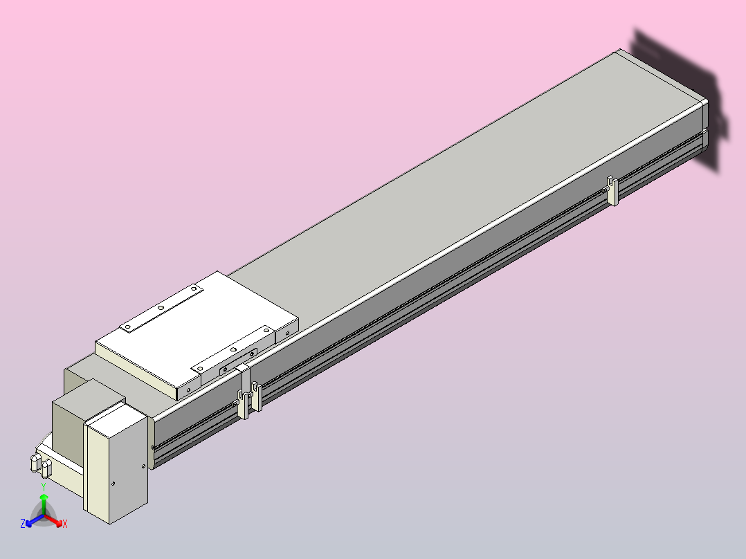 MCB17无尘皮带滑台[MCB17-L40-700-RD-P40-C3]正等轴测图