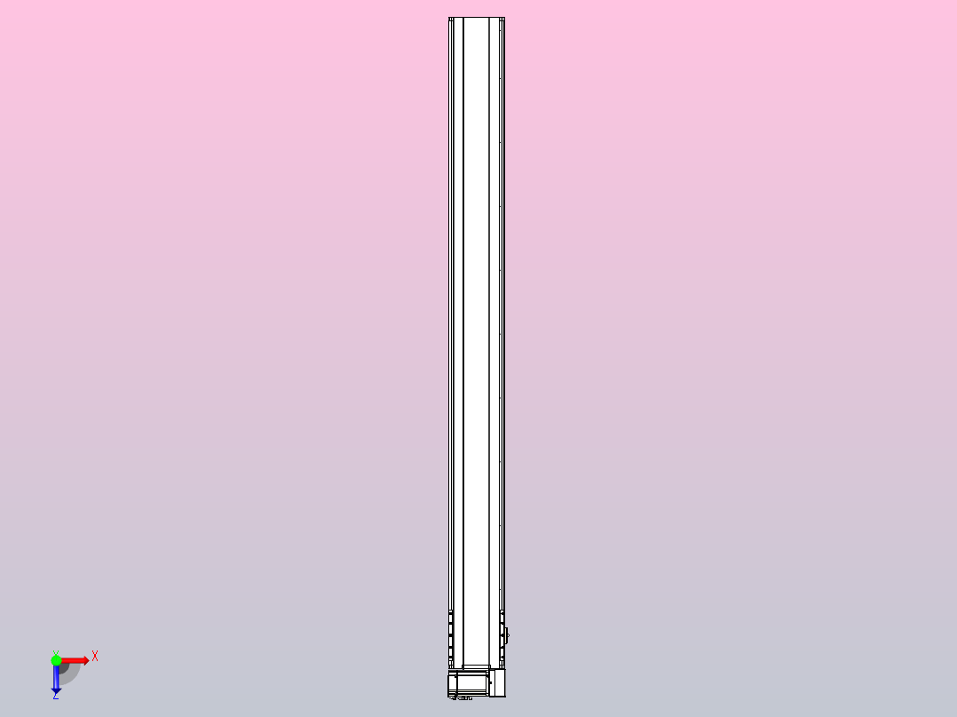 皮带直线轴半封闭可选导轨TPA-HNB-175D-140-L1750-RU-Y-P75-N3俯视图