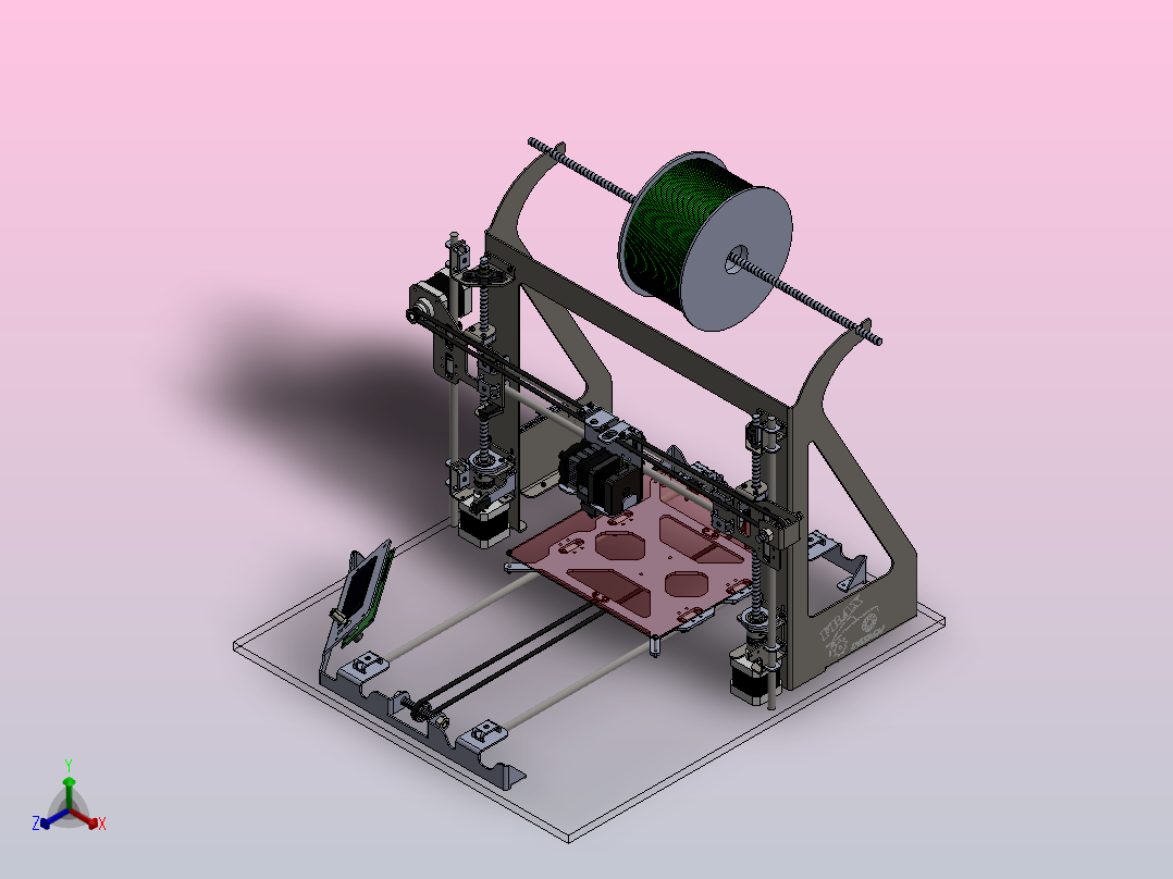 FRAX DESIGN 3D打印机正等轴测图