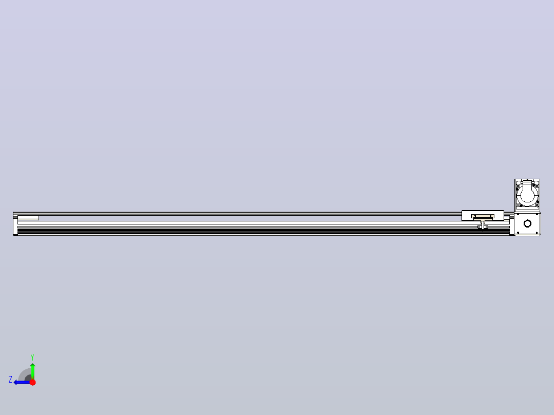皮带直线轴半封闭可选导轨TPA-HNB-105D-90-L1100-RU-C-P20-N3右视图