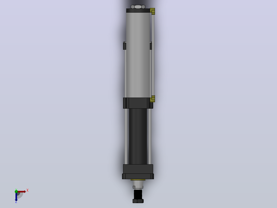 MPT-5T系列标准型[MPT-80-150-10-5T-M2-S1-0°]气压增压缸俯视图