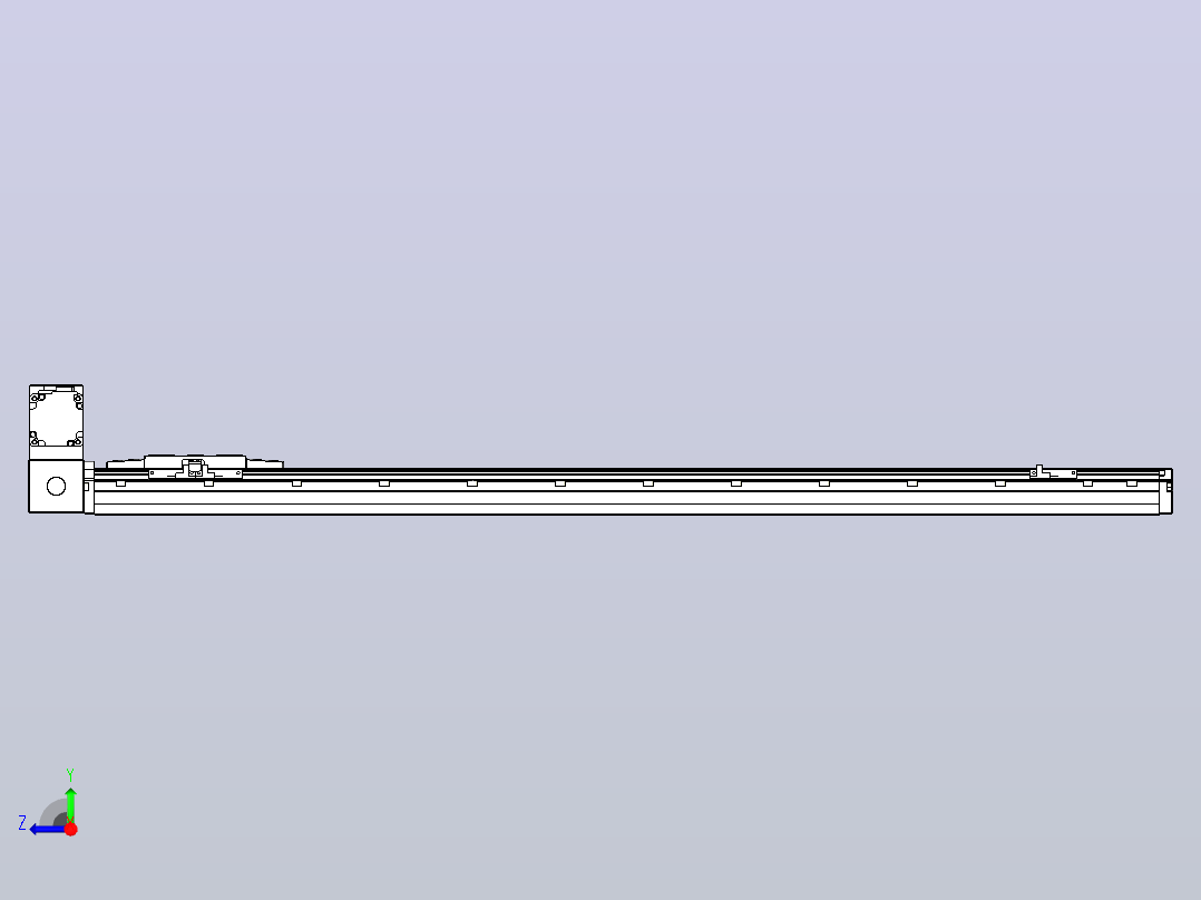 机器人皮带驱动直线轴TPA-GCB-120-P70-L950-LU-M20-N3右视图