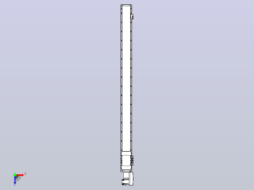 机器人皮带驱动直线轴TPA-GCB-120-P70-L1550-QR-M20-N3俯视图