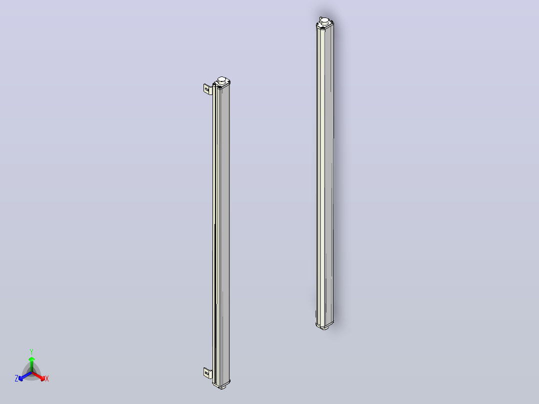 XTN2840（总高：1170mm）安全光栅正等轴测图