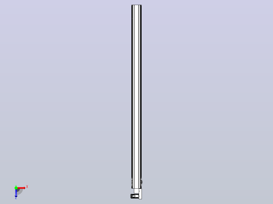 皮带直线轴半封闭可选导轨TPA-HNB-140D-120-L2400-MR-C-P40-N3俯视图