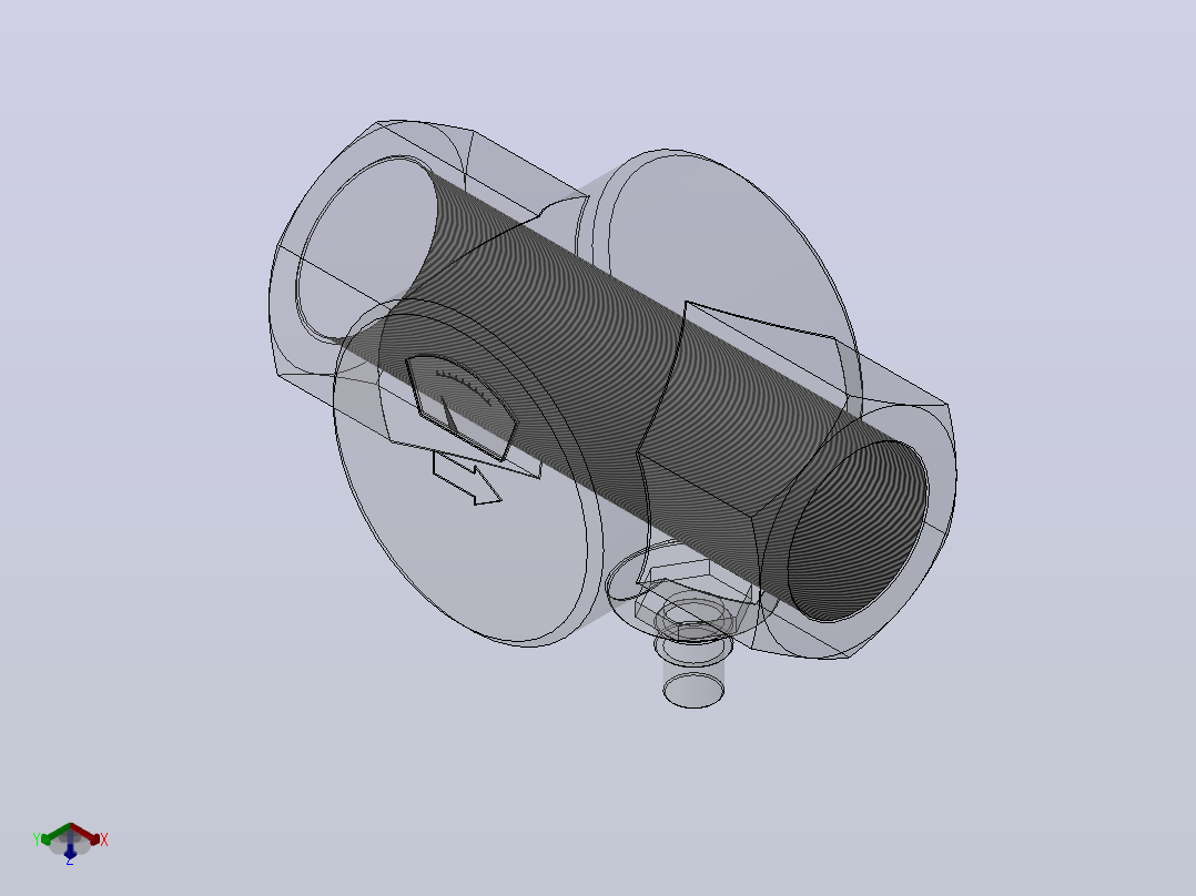 YXQ型油流发讯器（0.4MPa）(YXQ10-50)_YXQ-50正等轴测图
