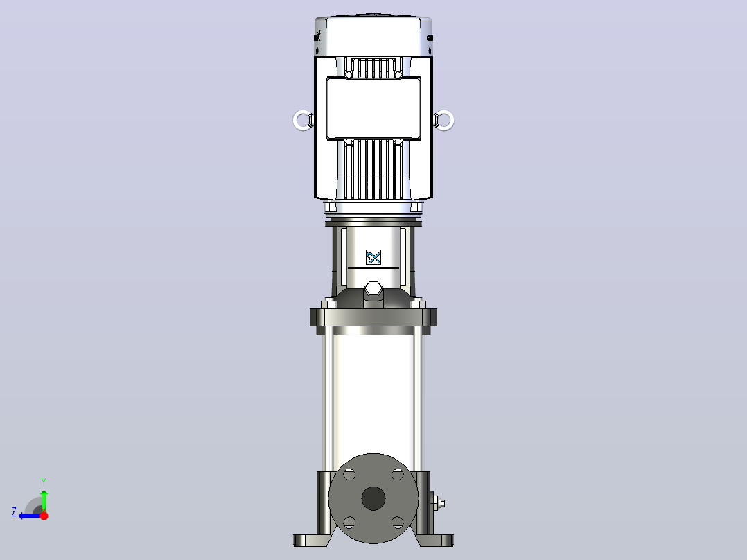 立式离心泵格兰富MG 80A 2P B14 3PH 075kw右视图