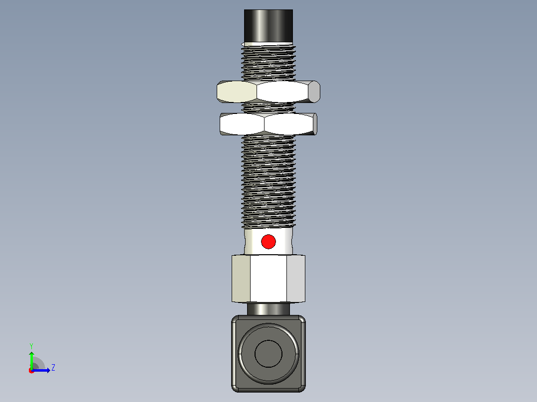 PS2-08M40 带 M8 3孔连接器左视图