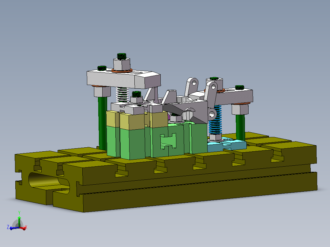 飞锤夹具设计-五种方案（SW+CAD+说明书）主视图