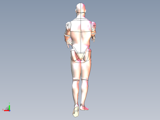 3D人体模型-可自由活动姿态自由调节后视缩略图