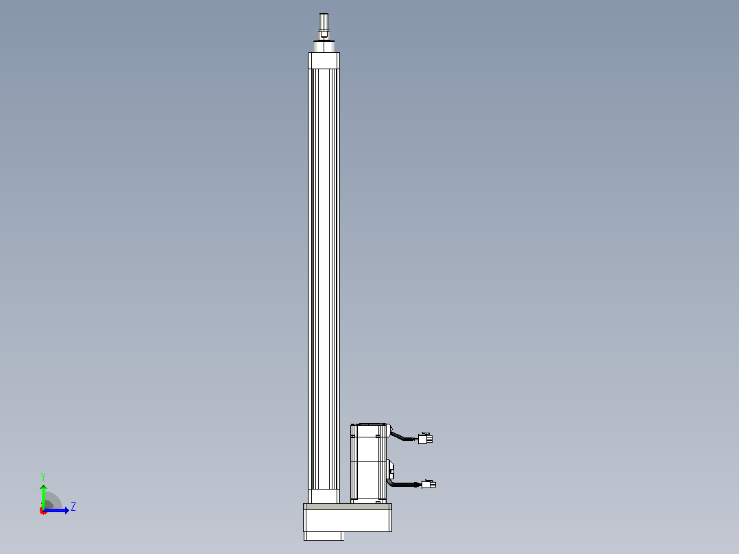 轻载电动缸TPA-ESR40-1210C-L600-MR-FB-W-P40-C3左视图