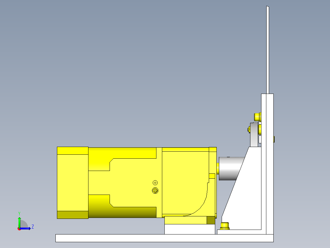 圆棒工件的切断左视图