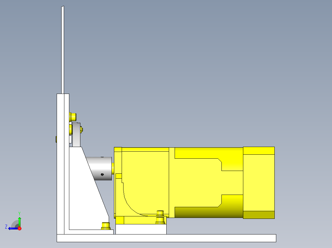 圆棒工件的切断右视图