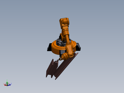 六轴工业机械人外形三维建模图纸 solidworks设计前视缩略图