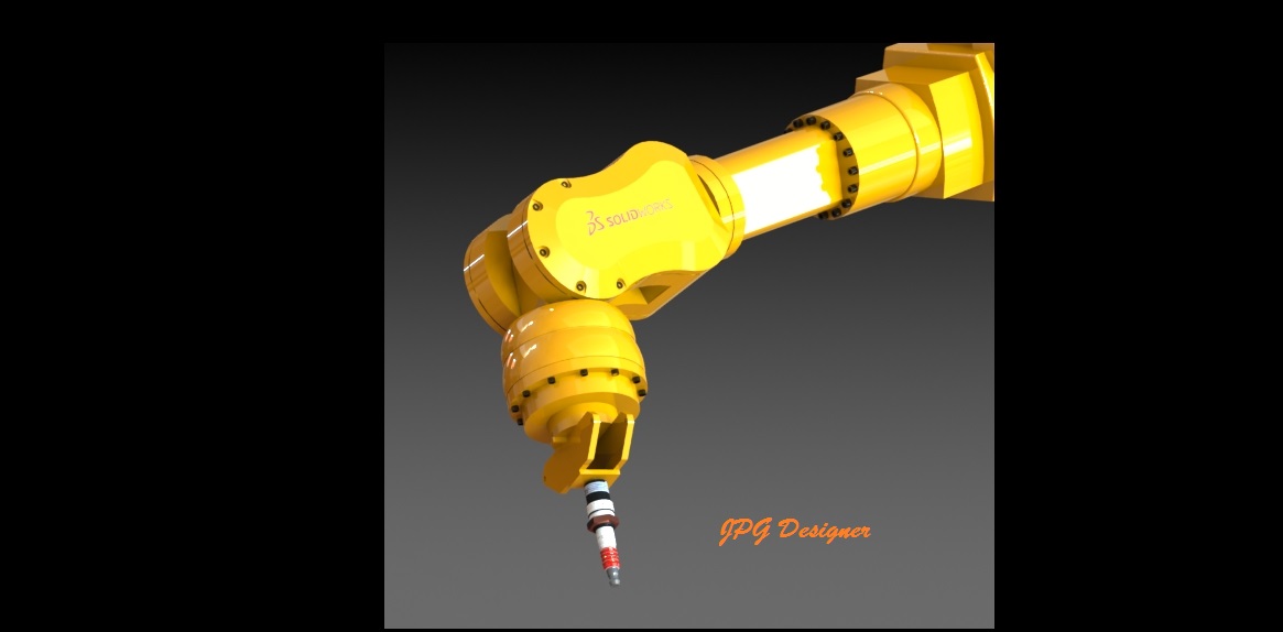 六轴工业机械人外形三维建模图纸 solidworks设计
