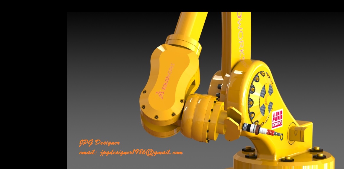 六轴工业机械人外形三维建模图纸 solidworks设计