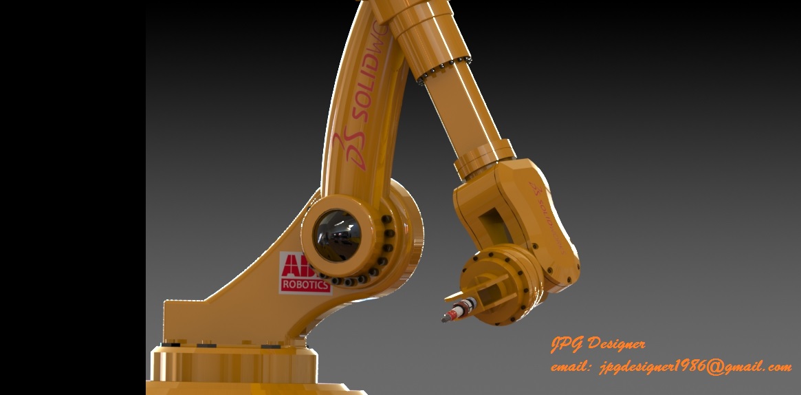 六轴工业机械人外形三维建模图纸 solidworks设计