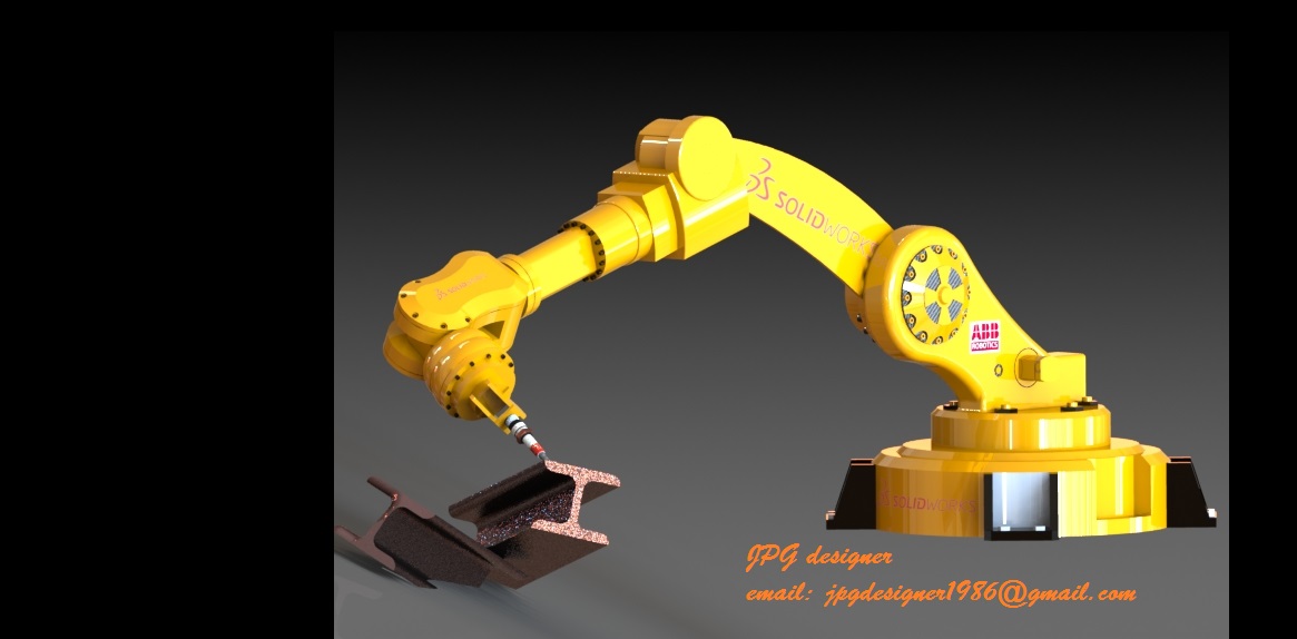 六轴工业机械人外形三维建模图纸 solidworks设计