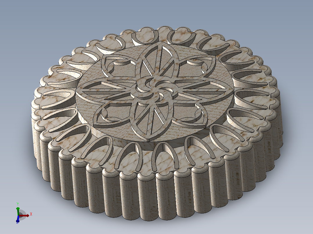 三款中秋月饼三维