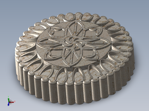 三款中秋月饼三维