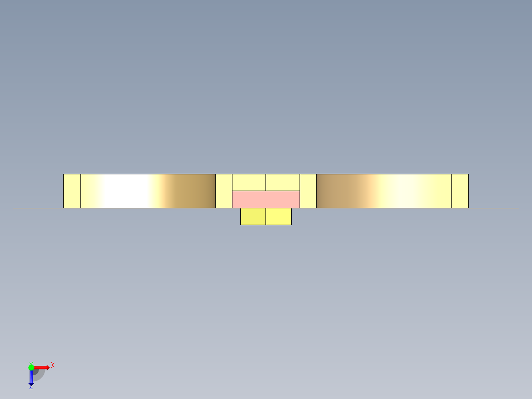 CATIA椭圆规机构运动仿真俯视图
