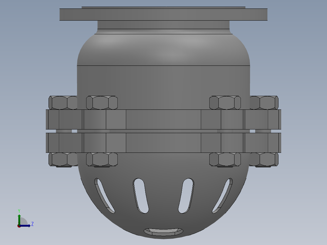 法兰底阀-316L DN50-DN500左视图