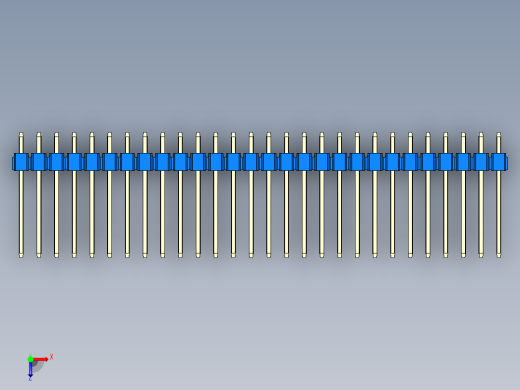 彩色公头100mil（2.54mm）系列-DS1021_blue_1x28p_100mil_Type5_rev1.0俯视缩略图