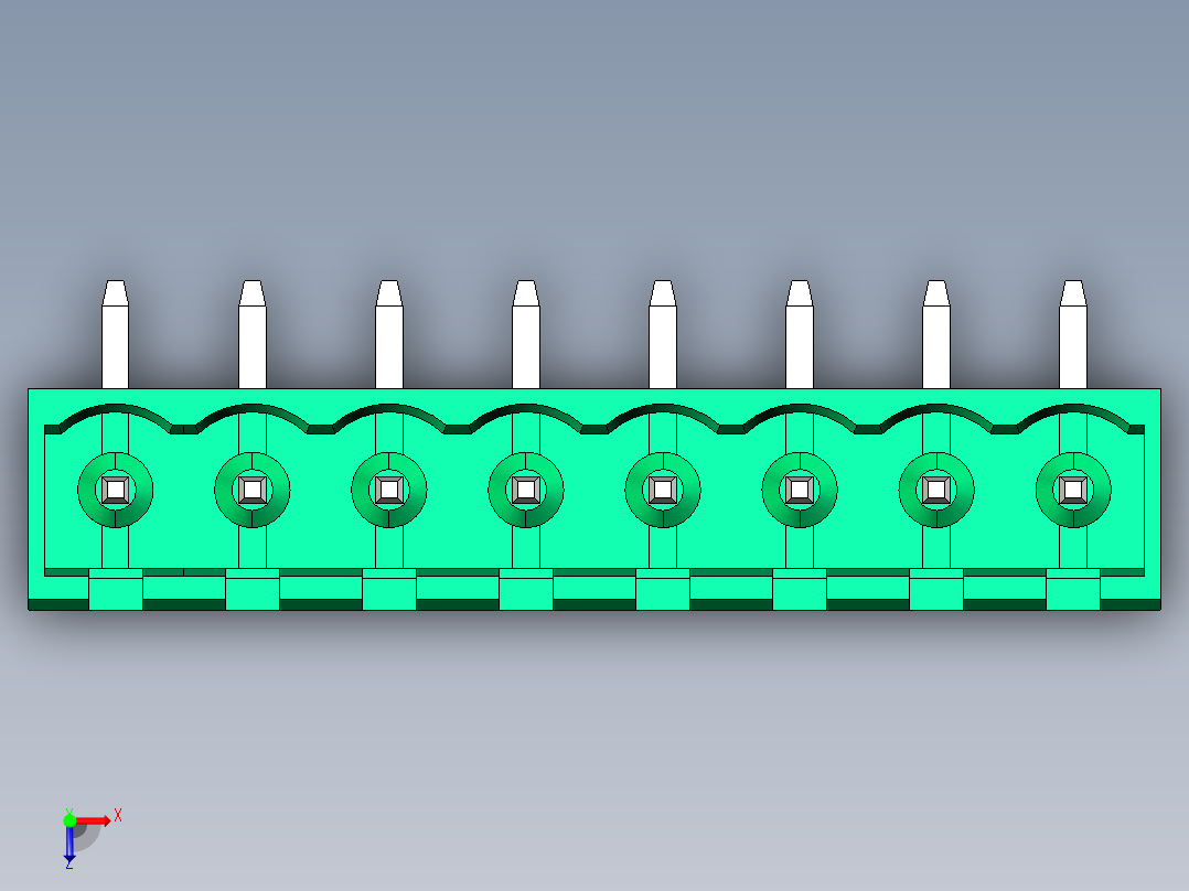 DEGSON 2EDG 系列 5.08mm 可插拔接线端子组-2EDGRC-5.08-08P-14-00AH俯视图