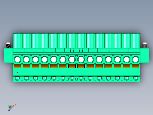 DEGSON 2EDG（M） 系列 5.0mm 螺丝锁紧可插拔接线端子组-2EDGKDBM-5.0-14P-14-00AH俯视缩略图