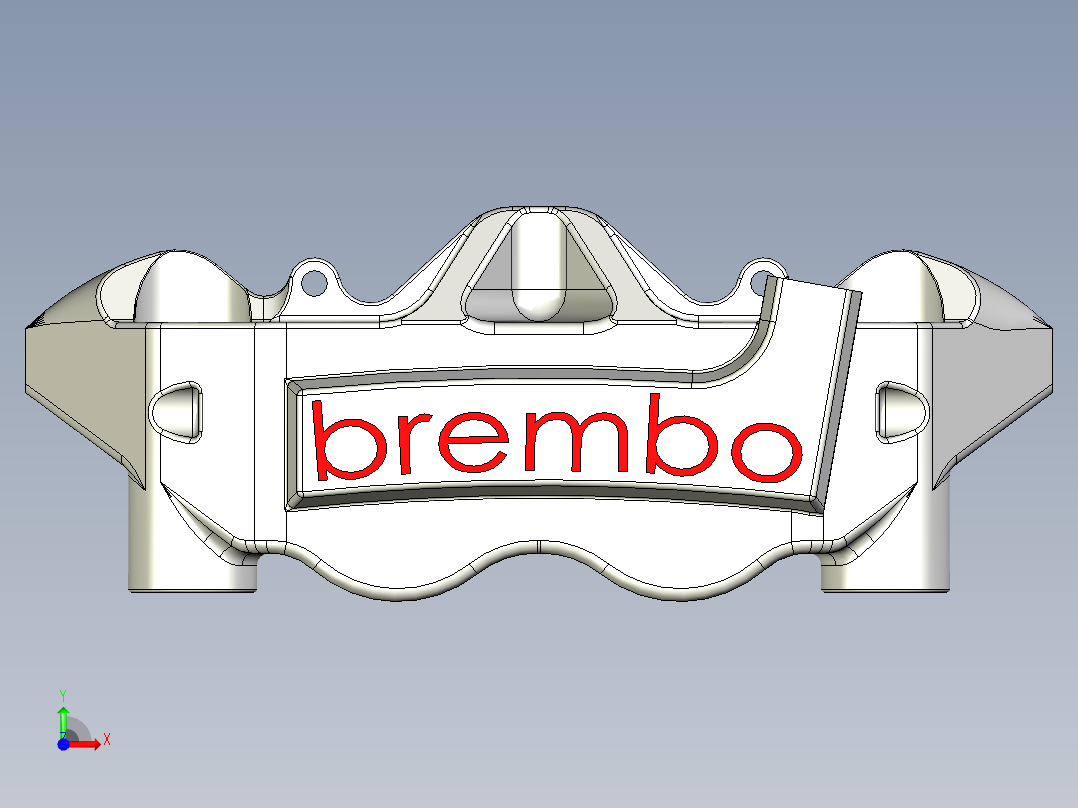 布雷姆博径向卡钳前视图