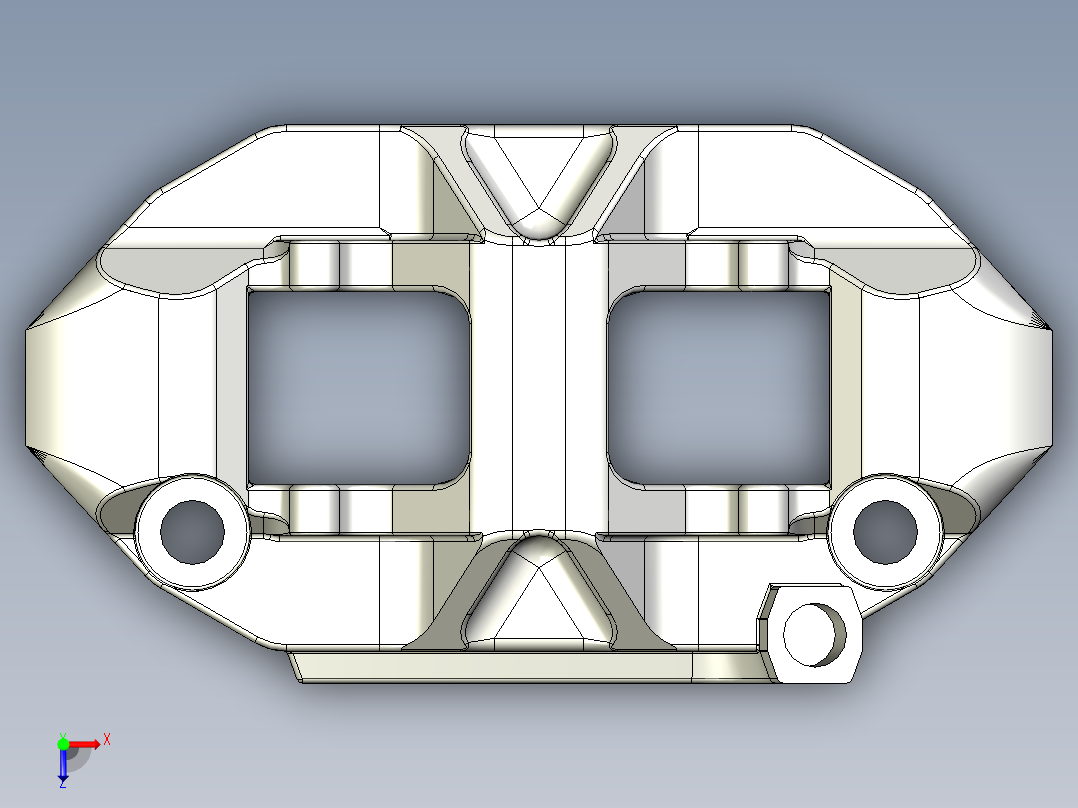 布雷姆博径向卡钳俯视图