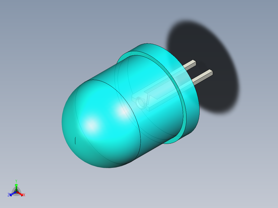 LED_Round_Cyan_D10.0mm主视图
