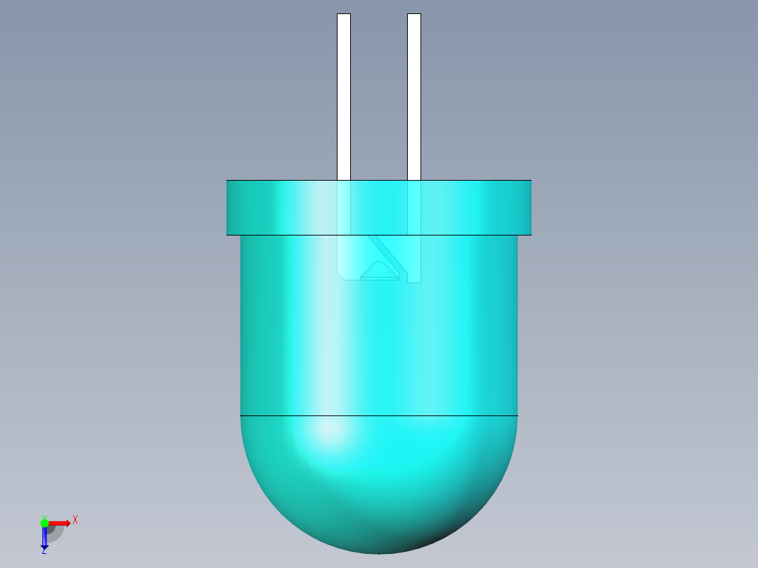 LED_Round_Cyan_D10.0mm俯视图