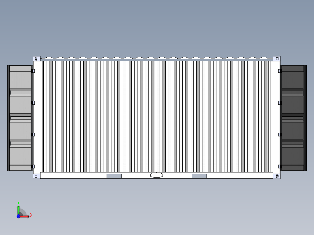 双开门集装箱前视图