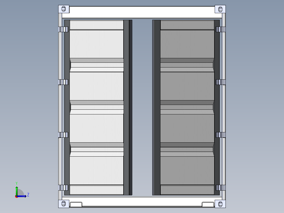 双开门集装箱左视图