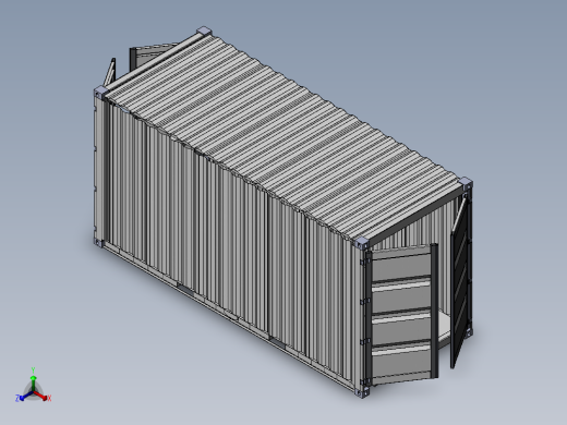 双开门集装箱正等轴测缩略图