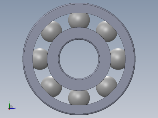 滚珠轴承-FAG BALL BEARING 629 9x26x8.SLDPRT左视缩略图