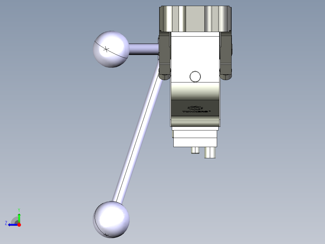 德克斯TUNKERS气缸数模V2 63.1 Z A10 T12 5~44_GRAD右视图