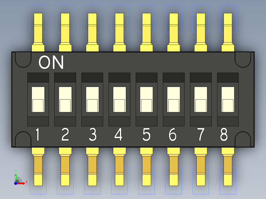 开关继电器保护 SM-DIP-DHNF-08F前视图