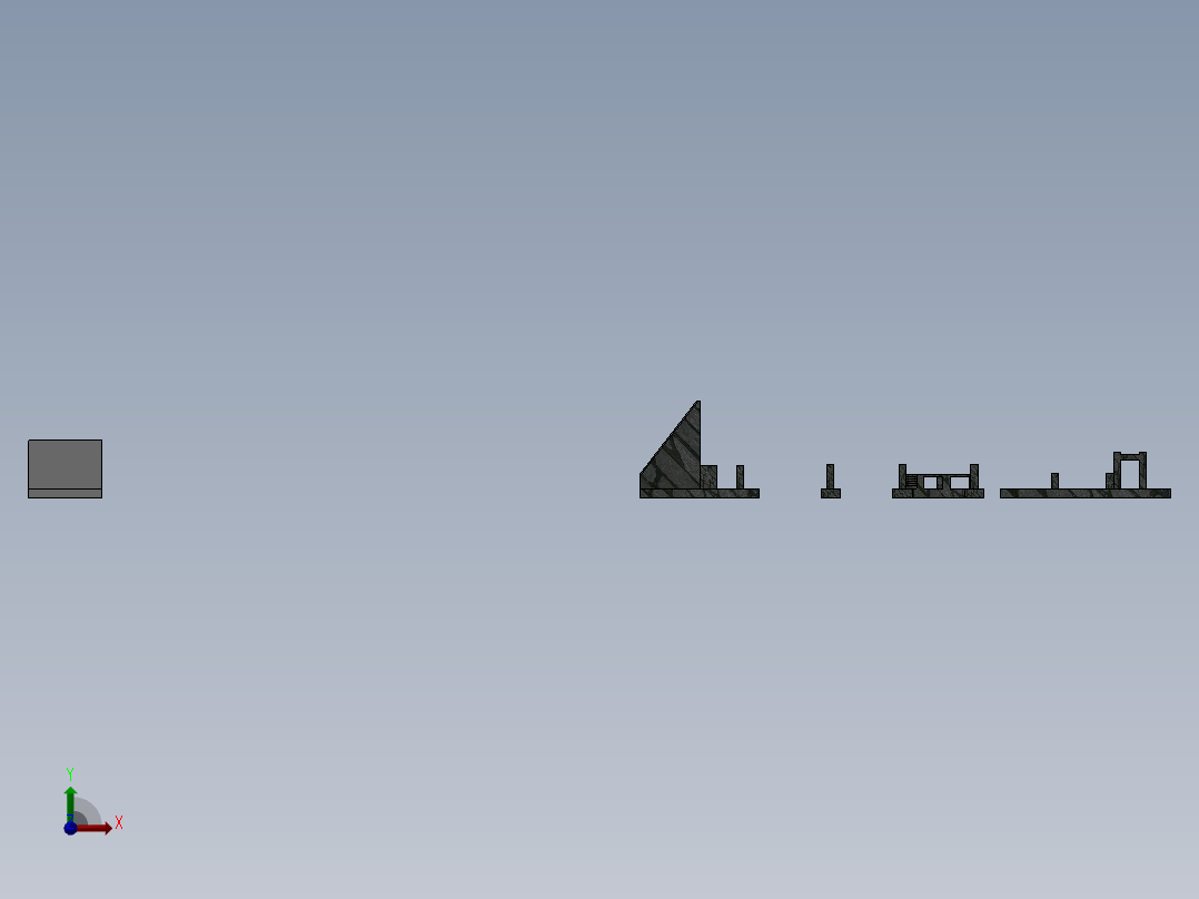 混凝土搅拌站结构前视图