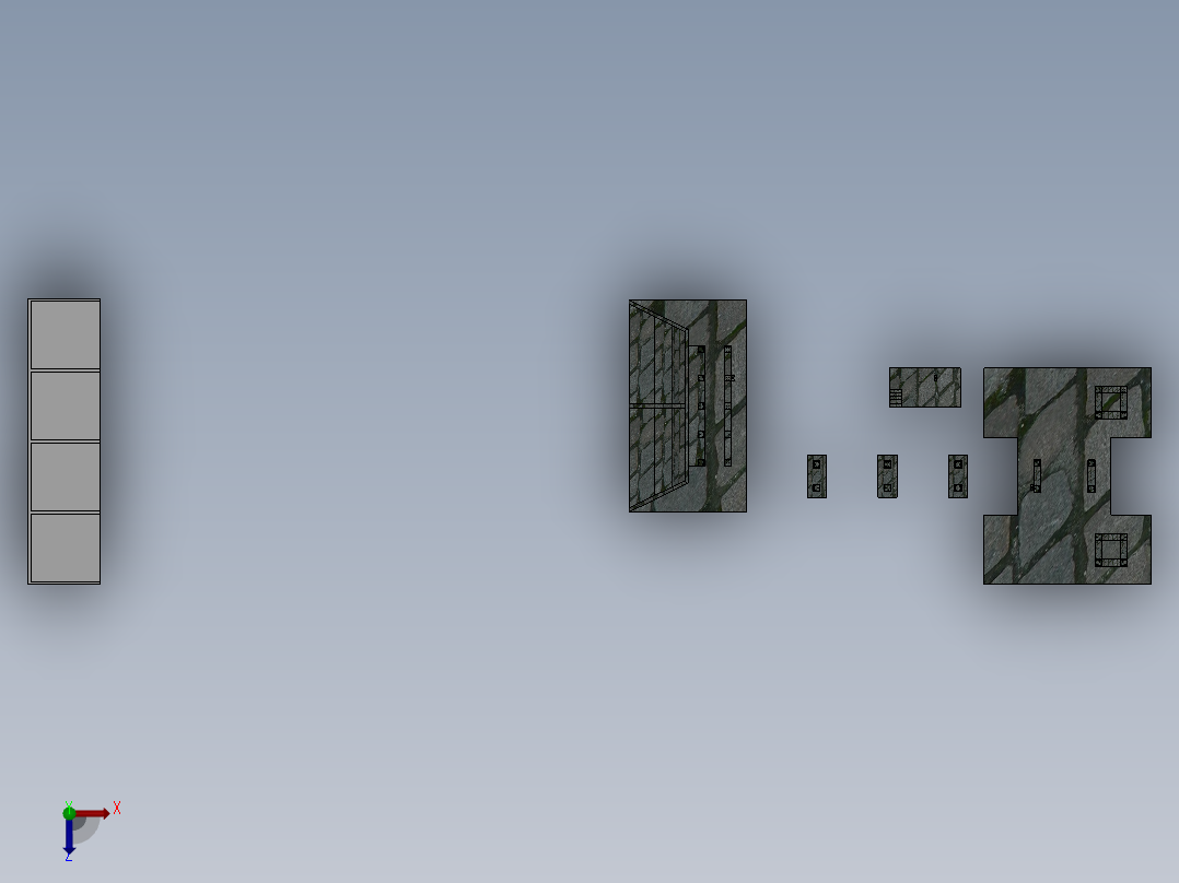 混凝土搅拌站结构俯视图