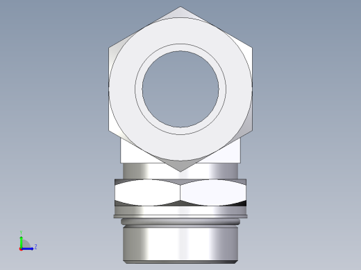 卡套式工业通用硬管接头EO_Adjustable_locknut_branch_tee_TEE38ZSMORCF左视缩略图
