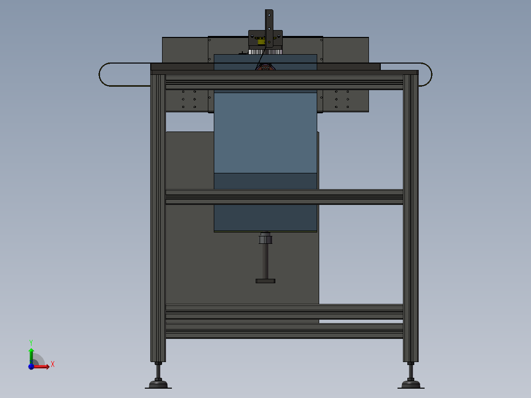 自动卸料机3D模型_前视图